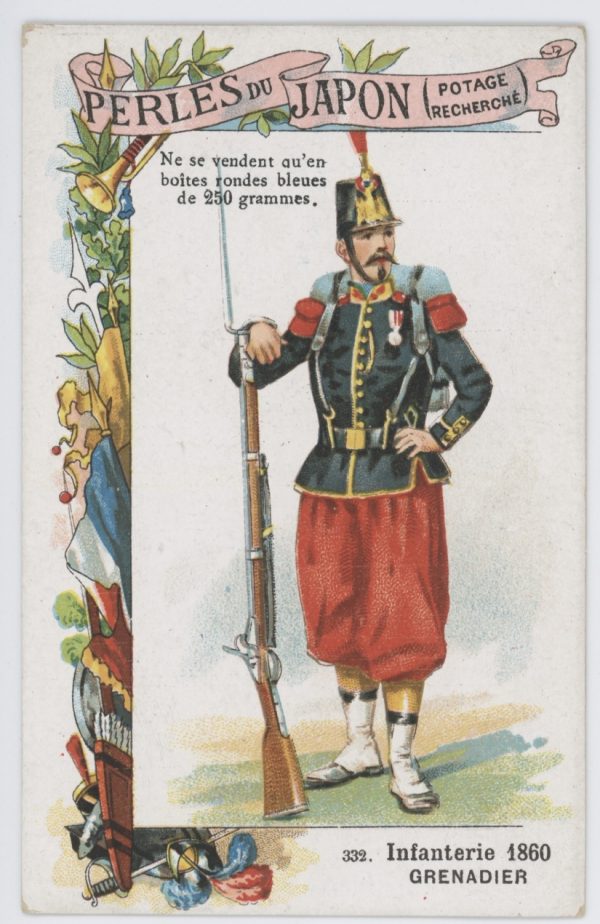 84 chromos imagerie - Perles du Japon - Armée Française - Uniforme - Second Empire / 3ème République - Historique - Soldat - Infanterie