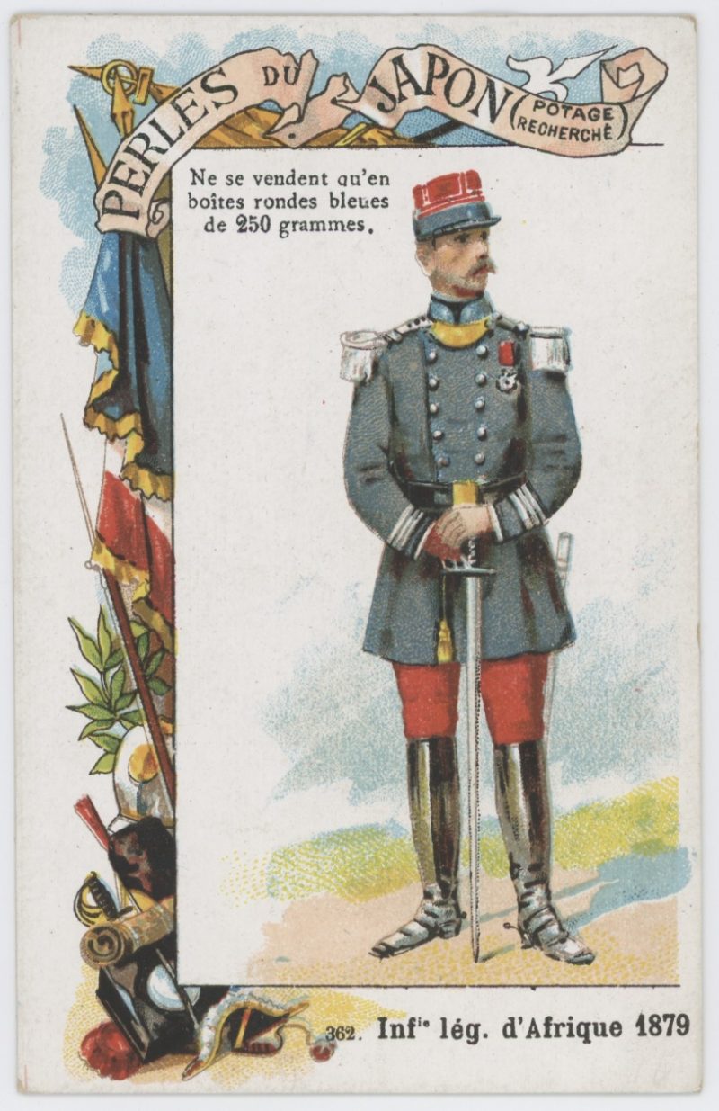 84 chromos imagerie - Perles du Japon - Armée Française - Uniforme - Second Empire / 3ème République - Historique - Soldat - Infanterie