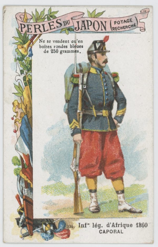 84 chromos imagerie - Perles du Japon - Armée Française - Uniforme - Second Empire / 3ème République - Historique - Soldat - Infanterie