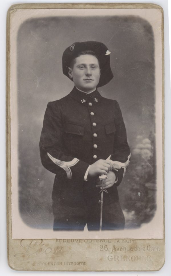 CDV Soldat Français - Infanterie - Chasseur Alpin - 3ème République - Grenoble - Photographie Uniforme 1898