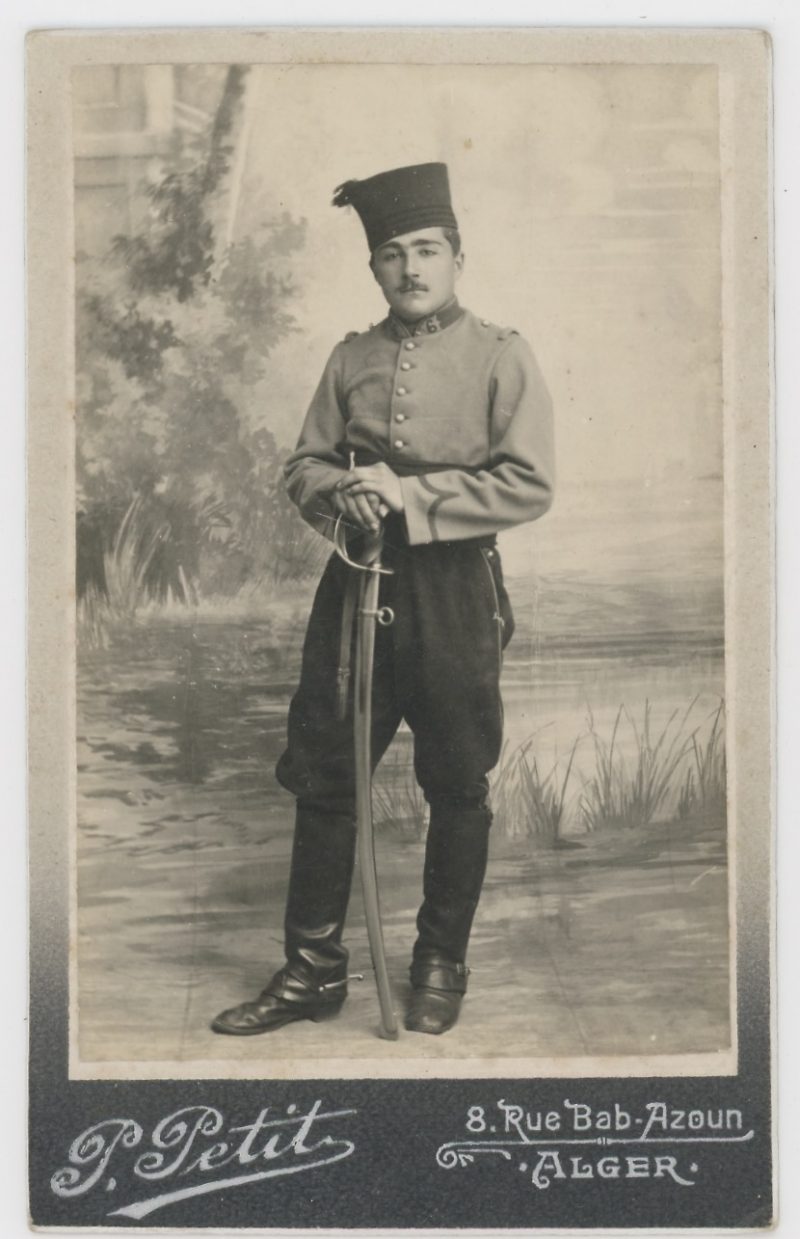 CDV Soldat Français - Cavalerie - 6e Chasseur d'Afrique - 3ème République - Alger - Photographie Uniforme 1898