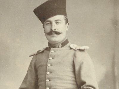 Carte Photo Soldat Français - Cavalerie - 1e Chasseur d'Afrique - 3ème République - Alger - Photographie Uniforme 1898