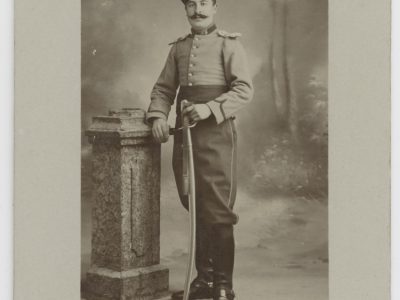 Carte Photo Soldat Français - Cavalerie - 1e Chasseur d'Afrique - 3ème République - Alger - Photographie Uniforme 1898