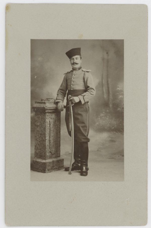 Carte Photo Soldat Français - Cavalerie - 1e Chasseur d'Afrique - 3ème République - Alger - Photographie Uniforme 1898