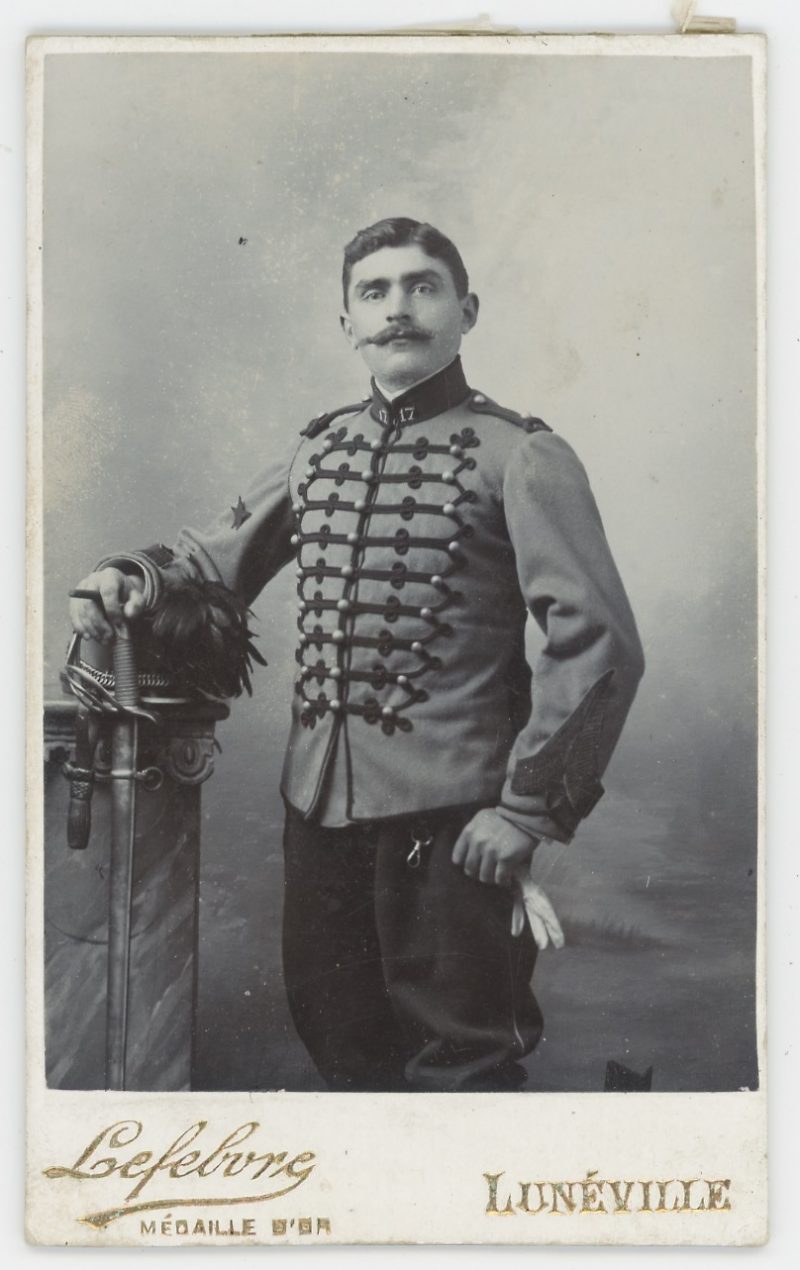 CDV Soldat Français - Cavalerie - Chasseur à Cheval - 3ème République - Lunéville - Photographie Uniforme 1898 - 17 Régiment