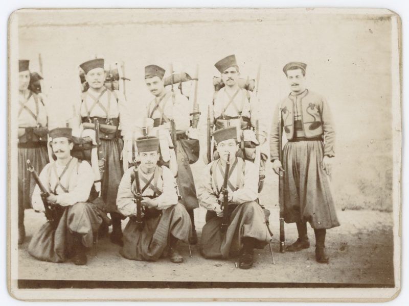 Carte Ancienne Photographie - Tirailleurs Algériens - Armée - Uniforme - 3eme République - Alger - Turcos