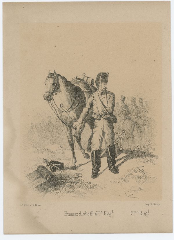 24 cartes - Uniforme de l'armée Second Empire - France 1870 - Carte illustrée Lithographie Fietta Strasbourg