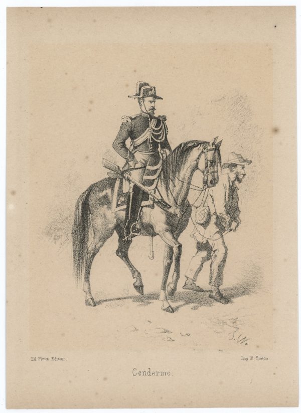 24 cartes - Uniforme de l'armée Second Empire - France 1870 - Carte illustrée Lithographie Fietta Strasbourg