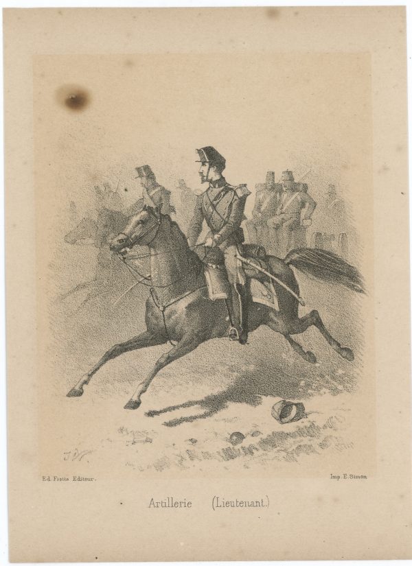 24 cartes - Uniforme de l'armée Second Empire - France 1870 - Carte illustrée Lithographie Fietta Strasbourg