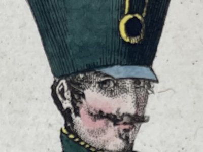Gravure XIX - Martinet - Troupes Autrichienne - Tenue Hussards - Hussard de Ferdinand 1808 - Planche N°1