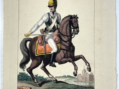 Gravure XIX - Martinet - Troupes Autrichienne - Tenue Cuirassier -1808 - Planche N°17