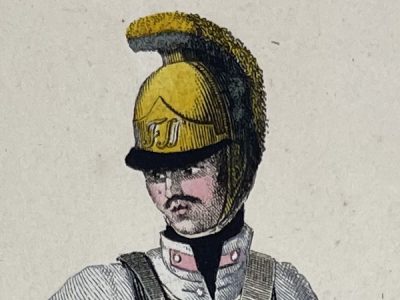 Gravure XIX - Martinet - Troupes Autrichienne - Tenue Cuirassier -1808 - Planche N°17