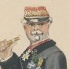 Dessin étude crayon rehaussé - Soldat Officier - Second Empire - Uniforme - Aquarelle Originale - Guerre 1870 - Militaire - Officier