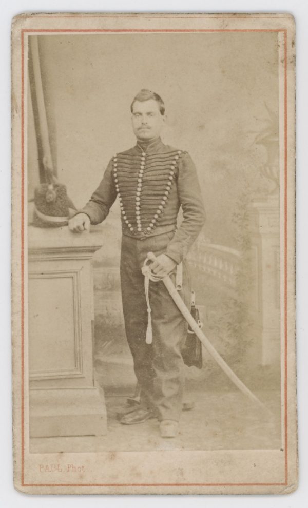 2 Cartes CDV photo Second Empire - Uniforme Chasseur à Cheval - Napoléon III - Militaire - Militaria.