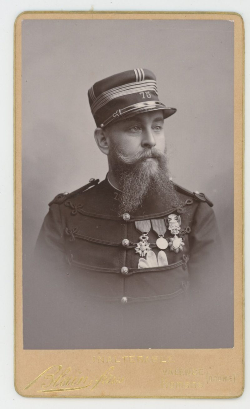 CDV - Ancienne Photographie - 3ème République - Chef de bataillon du 75 ème Régiment d’Infanterie - 75 Régiment de Ligne - Kepi - Décoration - uniforme