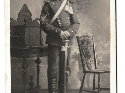 CDV Soldat Allemand - Armée Cavalerie - Grande tenue - Uhlan - Sabre - Baden - St Johann Saar