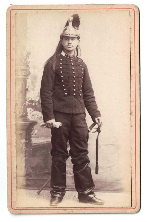 CDV - Ancienne Photographie - 3ème République - 22ème Dragon - Casque - Uniforme 1900