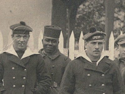 Belle Ancienne Photographie - Marin à terre - Verdun - Epernay - Tirailleurs - Uniforme - 1930