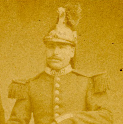 1 CDV - Ancienne Photographie - 3ème République - 6ème Dragons - Chambery - Casque - 1908