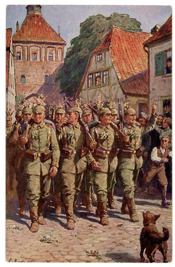 Série 5 Cartes Postale - Armée Allemande en campagne - 14/18 - Uniforme - Bivouac - Croix Rouge - Roten Kreuz