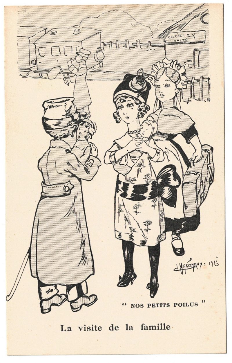 Série 13 Cartes Postale - Illustration caricature - 14/18 - Uniforme - Bivouac - Soldats - Poilus - Maréchaux, Gaston. Illustrateur