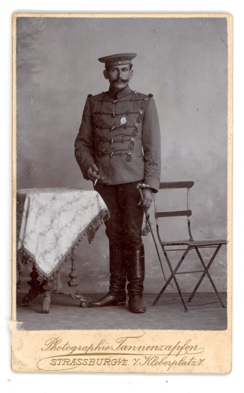CDV Soldat Allemand - Armée Cavalerie - Grande tenue - Hussard - Régiment - Strasbourg - Attila