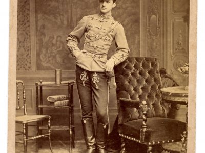 Grande CDV - Ancienne Photographie - Hussard -Autriche - Hongrie - Carte Cabinet - Vienne - 1880