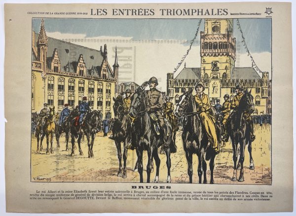 Lot 12 gravures - Les Entrées Triomphales - Victor Huen - Illustration - Guerre 1914-1918 - Libération - Villes - Alsace Lorraine