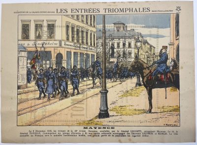 Lot 12 gravures - Les Entrées Triomphales - Victor Huen - Illustration - Guerre 1914-1918 - Libération - Villes - Alsace Lorraine