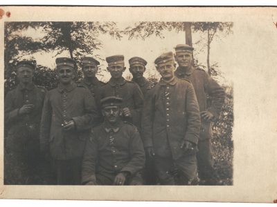 Photo Carte Postale Guerre 14/18 Soldat Alsacien Armée Allemande Classe 1914 -105 régiment Saxon - Prusse - Tranchée