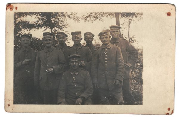 Photo Carte Postale Guerre 14/18 Soldat Alsacien Armée Allemande Classe 1914 -105 régiment Saxon - Prusse - Tranchée