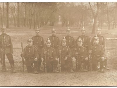 Photo Carte Postale Guerre 14/18 Soldat Alsacien Armée Allemande Classe 1914 -105 régiment Saxon - Prusse - Tranchée