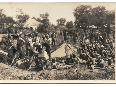 Photo Carte Postale Guerre 14/18 Soldat Alsacien Armée Allemande Classe 1914 -105 régiment Saxon - Prusse - Tranchée