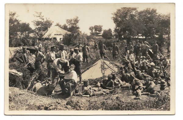 Photo Carte Postale Guerre 14/18 Soldat Alsacien Armée Allemande Classe 1914 -105 régiment Saxon - Prusse - Tranchée