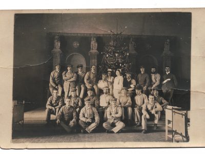 Photo Carte Postale Guerre 14/18 Soldat Alsacien Armée Allemande Classe 1914 -105 régiment Saxon - Prusse - Tranchée