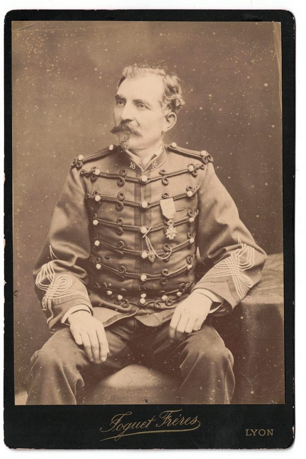 Grande CDV - Carte Cabinet Capitaine du 16° d'artillerie uniforme Troisième République Croix de la Légion d'Honneur