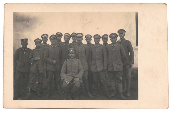 Photo Carte Postale Guerre 14/18 Soldat Alsacien Armée Allemande Classe 1914 -105 régiment Saxon - Prusse - Tranchée