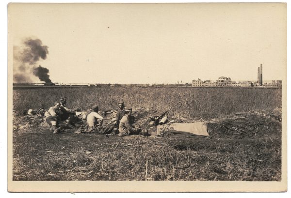 Photo Carte Postale Guerre 14/18 Soldat Alsacien Armée Allemande Classe 1914 -105 régiment Saxon - Prusse - Tranchée