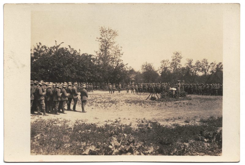 Photo Carte Postale Guerre 14/18 Soldat Alsacien Armée Allemande Classe 1914 -105 régiment Saxon - Prusse - Tranchée