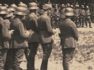 Photo Carte Postale Guerre 14/18 Soldat Alsacien Armée Allemande Classe 1914 -105 régiment Saxon - Prusse - Tranchée