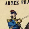Petits soldats de papier - Feuille imagerie militaire - Ancienne gravure - Uniforme - Soldats Second empire - Chasseurs d'Afrique - Didion Metz