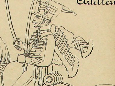 Petits soldats de papier - Feuille imagerie militaire - Ancienne gravure - Uniforme - Artillerie - Chasseurs - Hussards - R.NICKER Strasbourg