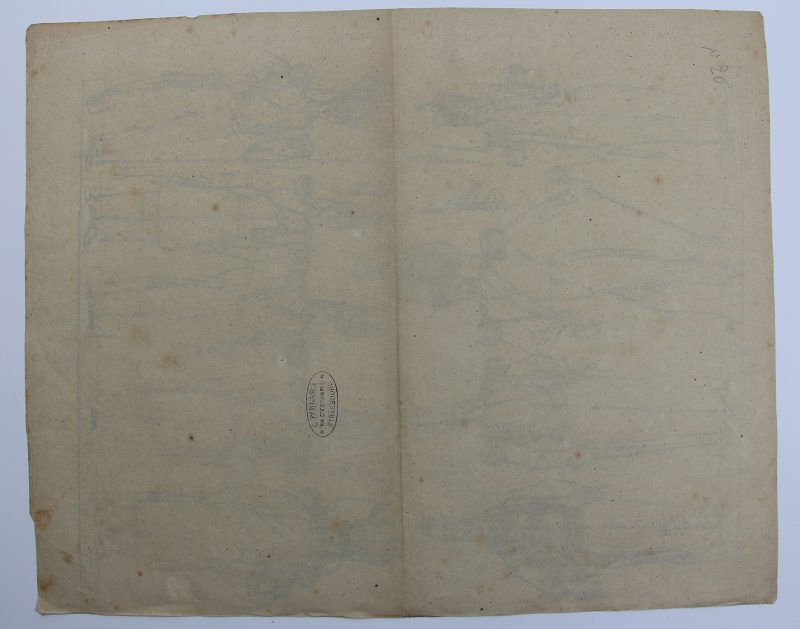 Petits soldats de papier - Feuille imagerie militaire - Ancienne gravure - Uniforme - Artillerie - Chasseurs - Hussards - PFLÜGER Strasbourg