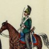 Petits soldats de papier - Feuille imagerie militaire - Ancienne gravure - Uniforme - Russe Dragons - Neu Ruppinn Gustav Kuhn