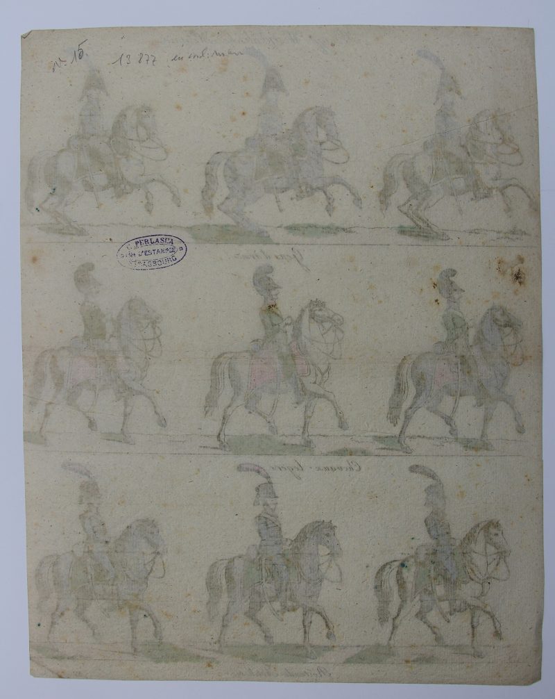 Petits soldats de papier - Feuille imagerie militaire - Ancienne gravure - Uniforme - Soldats allemands - Westphalie