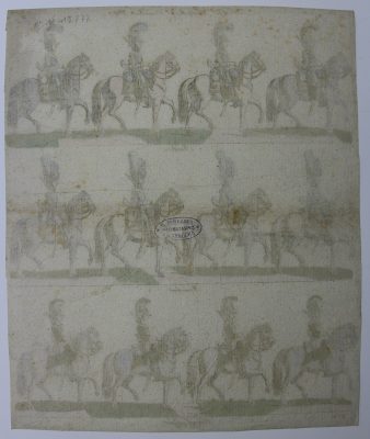 Petits soldats de papier - Feuille imagerie militaire - Ancienne gravure - Uniforme - Soldats allemands - Wurtemberg