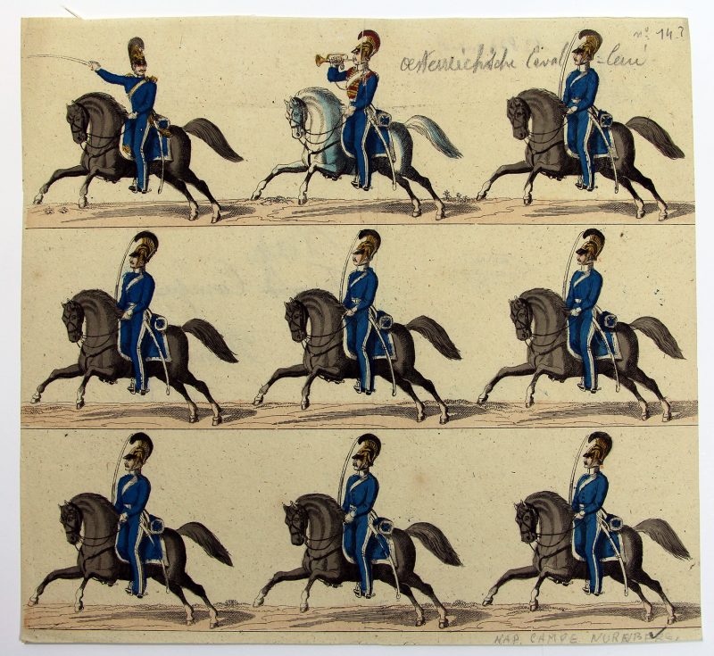 Petits soldats de papier - Feuille imagerie militaire - Ancienne gravure - Uniforme - Soldats allemands - Saxe