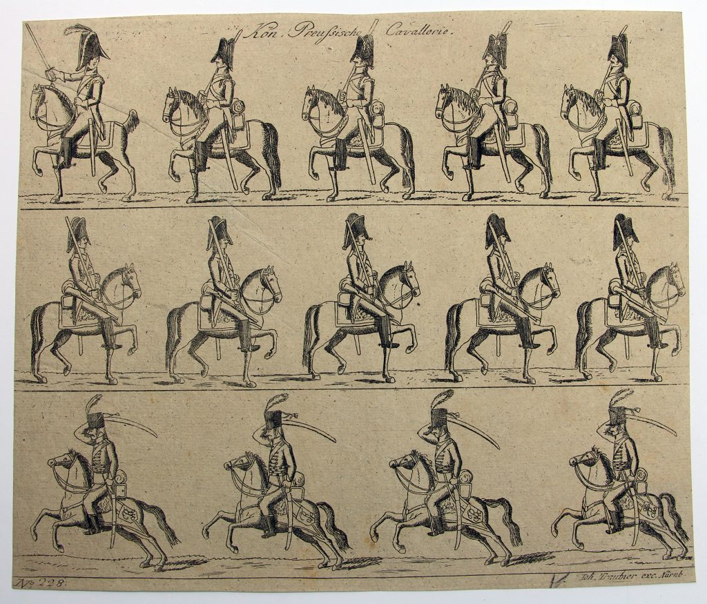 3 Petits Soldats Anciens En Bois Et Papier Plâtré (19ème Siècle, Bon Dufour)