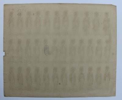 Petits soldats de papier - Feuille imagerie militaire - Ancienne gravure - Uniforme - Soldats Allemands - Saxe Grenadiers Leib Garde