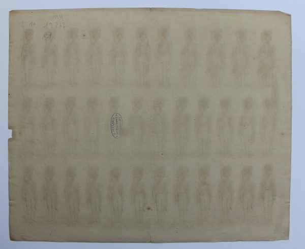 Petits soldats de papier - Feuille imagerie militaire - Ancienne gravure - Uniforme - Soldats Allemands - Saxe Grenadiers Leib Garde